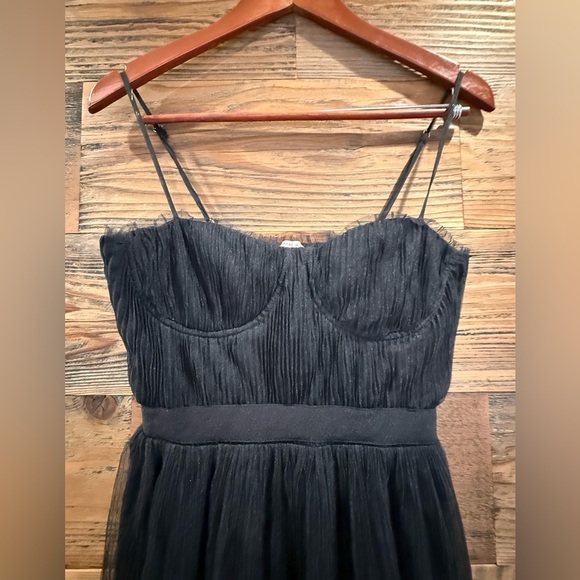 Moon River Black Ruched Bustier Maxi Dress NWT - Picture 7 of 9